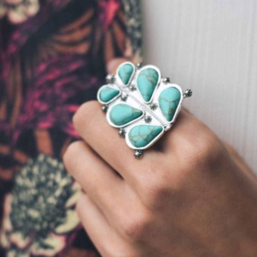 Bohemian Turquoise Ring,NWT,adjustable